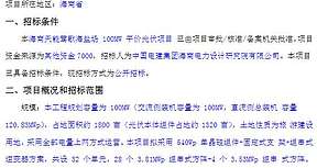 海南天能莺歌海盐场 25MW/50MWh 储能系统的投标
