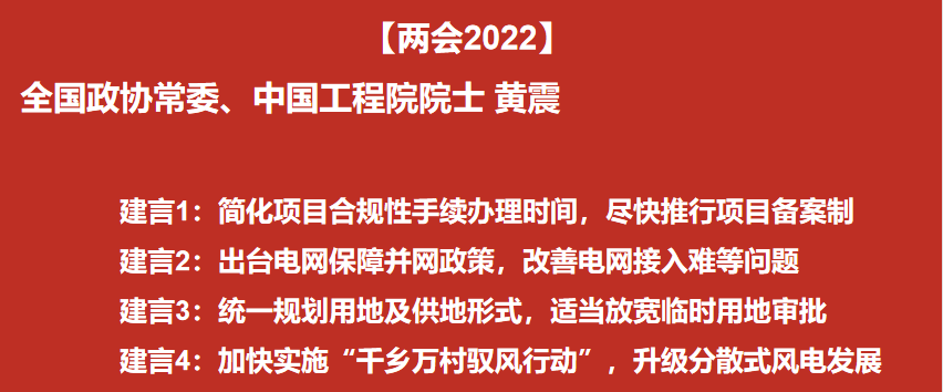 【两会2022】全国政协常委、中国工程院院士黄震：大力发展我国分散式风电的建议
