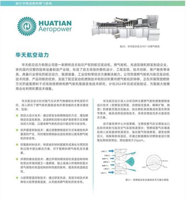 华天航空动力：日本示范“氢能燃气轮机”零碳工业园