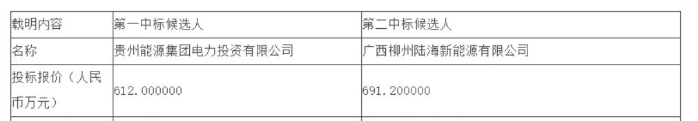 贵州龙源新能源储能配套容量指标租赁项目中标揭晓