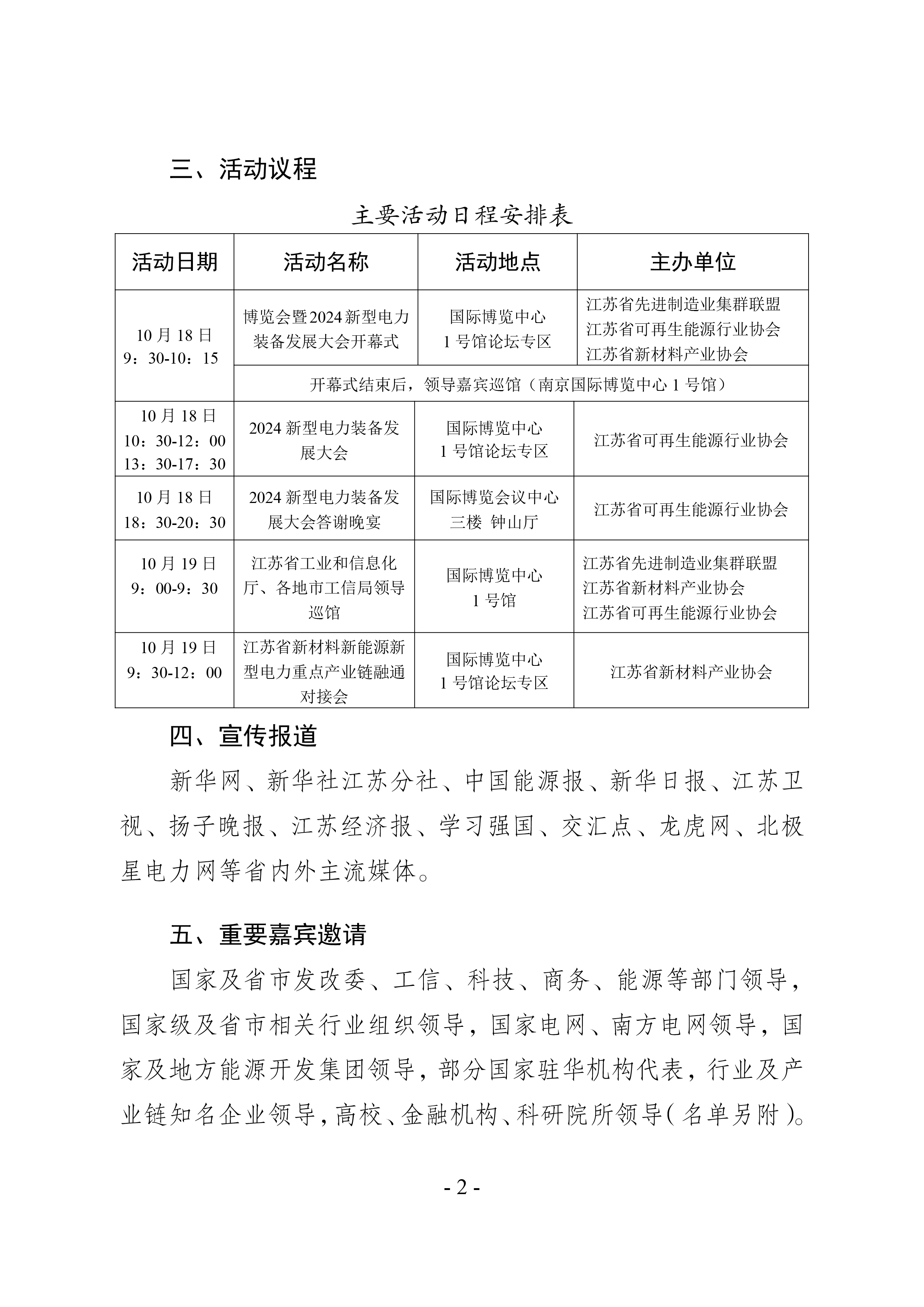 2024中国(江苏)新型电力·新能源·新材料集群融合创新应用博览会  主要活动日程安排&预登记通道开启